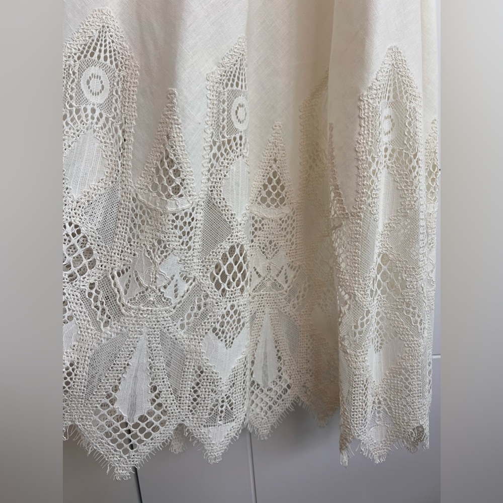 Zara Limited Edition Linen Maxi Dress with Embroidery - Picture 4 of 4